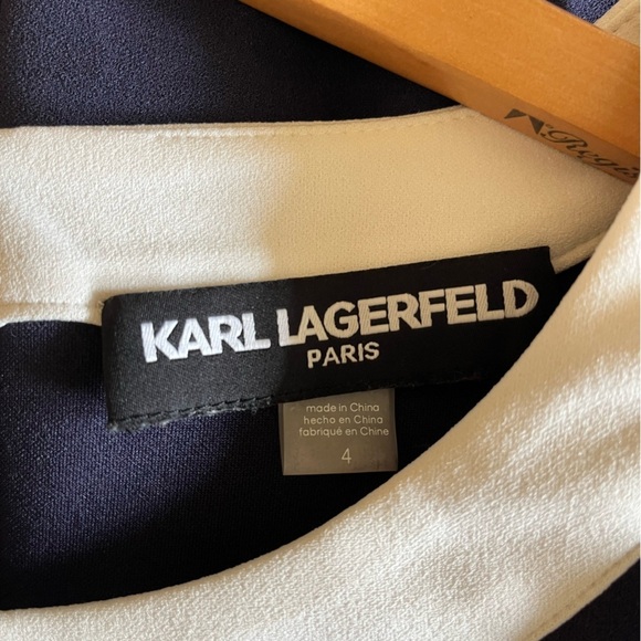 Karl Lagerfeld Blue and White Dress - Picture 7 of 10